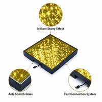 Piste de danse LED romantique à étoiles monochromes - Dalles de sol scintillantes 10W pour une décoration de mariage et de gala onirique