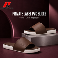 Sandales PVC personnalisées avec logo, deux tons, antidérapantes, à bout ouvert, pour hommes et femmes, pour hôtel, plage, piscine, intérieur et extérieur