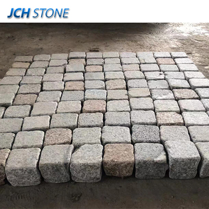 Cubes de granit G682 couleur <span class=keywords><strong>sable</strong></span> jaune clair mélangé, pavés et galets roulés pour aménagement <span class=keywords><strong>extérieur</strong></span>, parcs et patios - Product Image 5