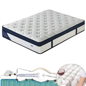 Hot sale bedroom spring mattress Chinese good quality roll compressed foam queen size pocket spring mattress wholesale price