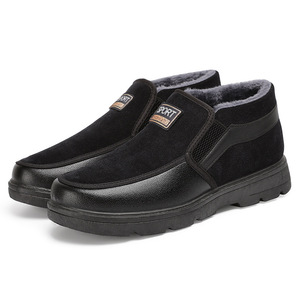 Stivali in pelle da <span class=keywords><strong>uomo</strong></span> stivali in pelle nera con stivali da <span class=keywords><strong>uomo</strong></span> in pelliccia scarpe di sicurezza - Product Image 2