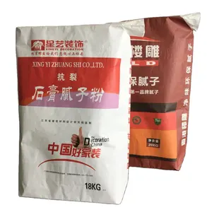 Bio-degradable Building Materials Bag Sand Lime Paint Putty Power Packaging Paper Bag Cement Bags