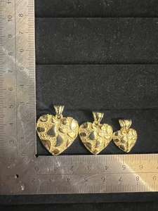 Hip Hop Benzersiz Tasarım Altın Parçası Elmas Kesim Kalp Şeklinde Charm Kolye Kadınlar/Erkekler İçin Takı - Product Image 6