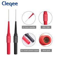 Cleqee P1920 20 pièces Kit de sondes arrière pince crocodile à fiche banane 4mm multimètre fils de Test sonde de Test outils de réparation automobile