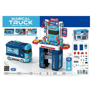 Ensemble de jouets de <span class=keywords><strong>cuisine</strong></span> pour maison de poupée 38 pièces avec camion de courses 2-en-1 et camion médical, jeu de rô<span class=keywords><strong>le</strong></span>, aliments, <span class=keywords><strong>cuisine</strong></span>, cadeau pour enfants garçons filles - Product Image 3