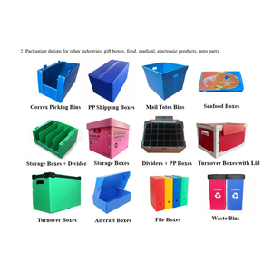 Coroplast kustom Stackable pakaian memilih tempat sampah plastik gudang susun kotak penyimpanan tempat sampah - Product Image 2