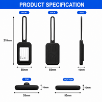 Étiquette de bagage GPS intelligente, traceur Bluetooth, positionnement AGPS/LBS/WiFi/GLONASS, application iOS, localisateur de valise anti-perte, emplacement pour carte nominative