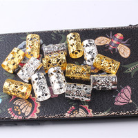Lingxing 1Bag Dirty Braid Special Unisex Korean-style Hollow Electroplated Metal Mesh Hair Buckle Ring Wig Jewelry Reggae