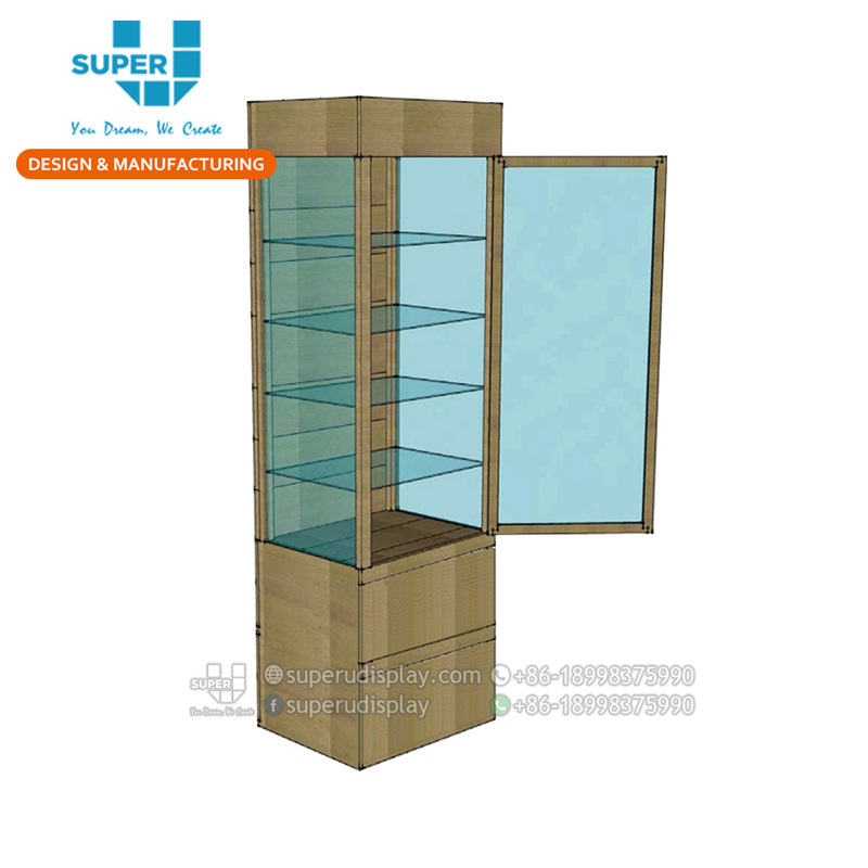 Floor Wooden MDF Eyewear Display Stand