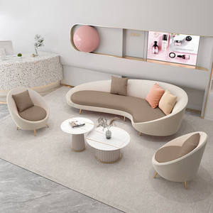 Sofá Seccional de Oficina, Tapizado en Tela, Esponja de Densidad Media, Cómodo, para Sala de Estar Comercial - Product Image 2