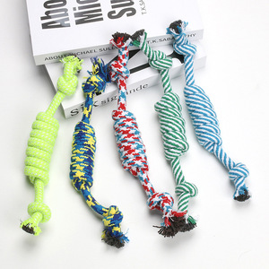 Jouets à mâcher pour chien en corde de coton durable, jouet pour animaux de compagnie, style simple MQMS63 - Product Image 1