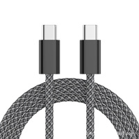 Kabel Data USB C ke C 60W Pengisian Cepat 3A Ramah Lingkungan dengan Casing ABS dan Kotak, Laris Terjual untuk Ponsel