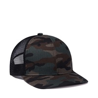 Conception personnalisée Logo brodé Casquette de camionneur Casquette en coton Vente en gros Hip Hop Fashion Mesh Hat Sports Outdoor-Friendly Military Green
