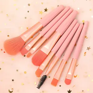 Gmagic 8 Stuks Professionele Vergulde Make-Up Borstel Set Schoonheid Tool Voor Foundation Oogschaduw Make-Up Borstels Set