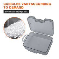 Organisateur de conteneur de stockage de boîte en plastique personnalisée éco-puissante Portable 9*6.8*3cm boîtes en plastique étui d'emballage personnalisé
