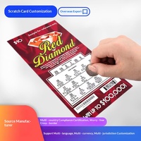 Fabricant de tickets de loterie à gratter personnalisés, cartes à gratter anti-contrefaçon avec impression UV, papier spécial/cuivre