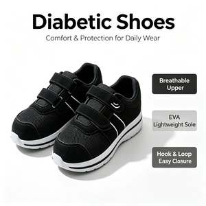 <span class=keywords><strong>Scarpe</strong></span> Diabetiche Traspiranti e Leggere, Facili da Indossare e Togliere, Suola in EVA Antiscivolo, Comode <span class=keywords><strong>Scarpe</strong></span> Piatte per la Cura del Piede Diabetico - Product Image 1