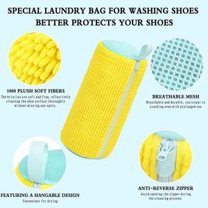 Sac de lavage pour chaussures 360Cleaning&Protection anti-déformation pour lave-linge, tissu chenille moelleux de qualité supérieure, grande capacité, salle de bain - Product Image 3