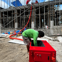 Pompe à mortier électrique, petite machine de transfert de béton et de coulis avec télécommande pour la construction