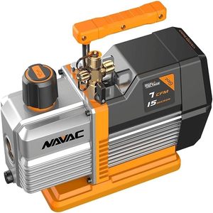 Pompe à vide à double étage Navac 7 CFM 15 microns Pro pour systèmes CVC - Product Image 1