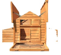 Poulailler en bois massif à double verrouillage pour poussins, compact, avec étagère de rangement, résistant aux intempéries, pour l'extérieur, disponible à l'exportation