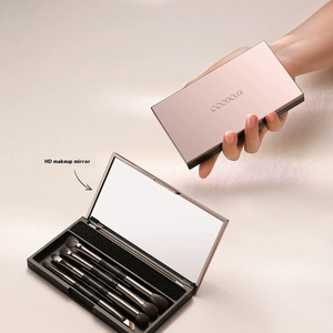 Bộ cọ trang điểm du lịch chuyên nghiệp <span class=keywords><strong>4</strong></span> chiếc, hai đầu, kèm hộp và gương, sản xuất bán buôn từ nhà máy - Product Image 6