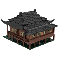 Modèle de construction de maison sur échasses traditionnelle personnalisée OEM ODM, maquette décorative d'architecture, blocs de construction personnalisés Maison sur échasses