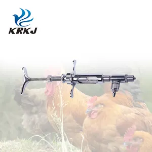 CETTIA KD103 0.1-2ml réglable vétérinaire automatique continu métal poulet animal seringue pour vaccin