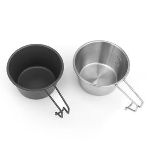 Marmite de camping en acier inoxydable 300 ml, design minimaliste, pour cuisson extérieure, sans couvercle, qualité résidentielle - Product Image 1