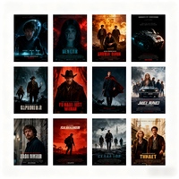 Affiche de film personnalisée en 3D lenticulaire brillante et écologique, vente en gros DB