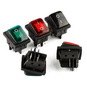 Interruptores basculantes impermeables para barco ZYSY, 250 VCA 16 A T100 55, 2 posiciones, 4 pines DPDT KCD4, rojo Carling, 6 pines Rleil - Product Image 1