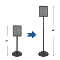 Support de signalisation sur pied réglable en hauteur, personnalisable, rotatif, avec base à eau, support d'affichage durable pour présentoirs