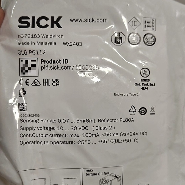 GL6-P6112 GL6P6112 Photoelectric Sensor Industrial Automation for Plc