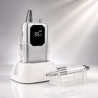 Machine à ongles professionnelle à moteur sans noyau 65W, 35000 tr/min, couleur dégradée, avec station de charge intégrée – Prix de gros