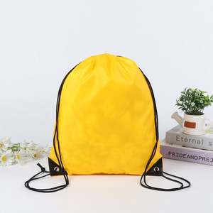 Polyester Custom Drawstring Gym Backpack with Custom Logo <b>Film</b> <b>Laminated</b> Rope Handle-Gift Option - Product Image 4