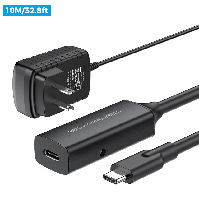 Exclusive Offer 10m/32.8ft USB-C Extension Cable Long 5Gbps Data Transfer Type C Male to Type C Female Cable for Type-C Devices