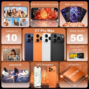 Smartphone Android 10 4G LTE Version Globale 2026 à Succès avec Processeur Octa-Core MTK6763, 4 Go RAM + 64 Go ROM, Double SIM, Anglais & Espagnol, 17 Pro Max - Product Image 3
