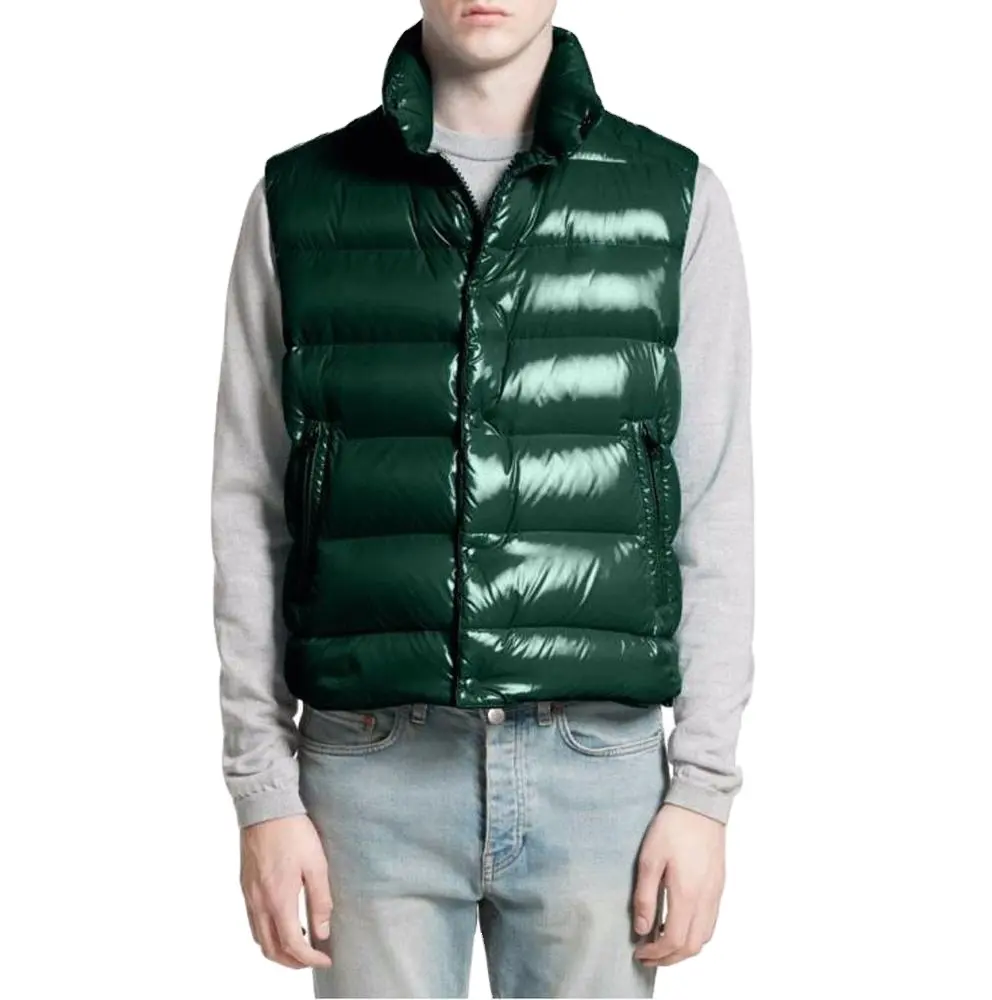 Groothandel hoge kwaliteit fashion branded vest mannen winter custom warm mouwloze down mens puffy vest