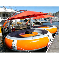 Moteur Électrique Solaire Bbq Fabricants de Bateau Barbecue Donut Bateau Donut Ponton Vert d'Eau Barbecue Rond Bateau Barbecue
