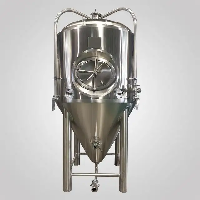 500L hogar hoteles granjas uso vino cónico inoxidable fermentador máquina elaboración cerveza cónico biorreactor fermentador