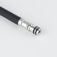 Tuyau flexible tressé en PVC noir et nylon F1/2" pour robinets de cuisine extractibles