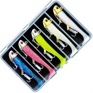 Señuelo de Pesca con Cola de Metal de 10 cm y 22 g, 5 Piezas por Caja, Cola Reemplazable, para Pesca de Lubina, Lucio, Agua Salada y Agua Dulce - Product Image 1