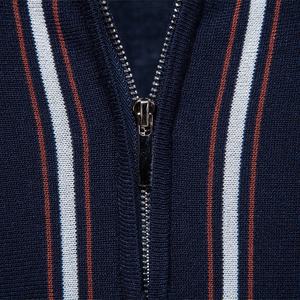 <span class=keywords><strong>Polo</strong></span> de Punto para Hombre, Estilo Business, Cuello Camisero, Media Cremallera, Diseño de Rayas Verticales, Formal, para Uso Diario, con Logotipo Personalizado - Product Image 4