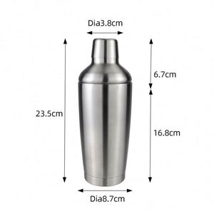 Coctelera de Acero Inoxidable 304 de Doble Capa con Aislamiento al Vacío de 480 ml, 3 Piezas, con Colador Incorporado, para Martini y Cócteles - Product Image 2