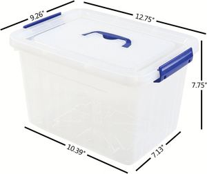 Caja de Almacenamiento Apilable, Transparente, Ecológica, Moderna y de Lujo, Contenedor Organizador de Plástico, Recipientes de Almacenamiento Duraderos con Tapa de Cartón - Product Image 3