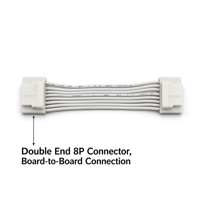 Kabel Adaptor Angitu Full White PVC 24AWG GPU PH2.0 4Pin ke 1x/2x Kipas CPU PWM 10cm Berlapis Timah Tembaga untuk Kartu Grafis Komputer