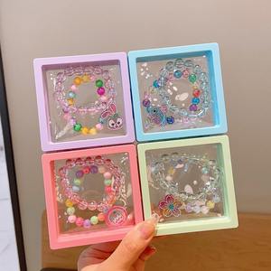 เครื่องประดับ2024สำหรับเด็กสร้อยข้อมือการ์ตูนลูกปัดหลากสีกล่องของขวัญสำหรับเด็กผู้ชายเด็กผู้หญิงสร้อยข้อมือรูปกระต่ายหมีแมวน่ารักของขวัญวันเกิด - Product Image 2