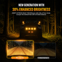 Barra de luz LED enlazable de 5 pulgadas al por mayor, 7x100W de alta potencia, lámpara de conducción tipo spot y flood con arnés de cableado y control remoto