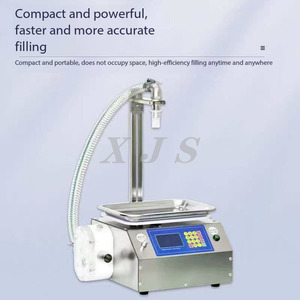 Machine de remplissage automatique de liquides (miel, huile comestible, pâte) en bouteilles avec <span class=keywords><strong>pompe</strong></span> à engrenages et pesage manuel - Product Image 5