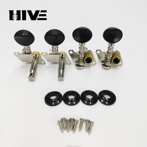 Clavijas de afinación de ukelele de alta calidad con cabezas redondas pequeñas, bobinadores de cuerdas de columna de acero cerrados cortos abiertos 2R2L - Product Image 5